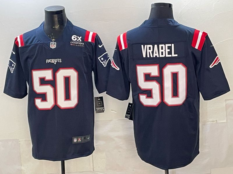 Men 2026 New England Patriots #50 Vrabel Blue Nike Limited NFL Jersey 03->more jerseys->MLB Jersey